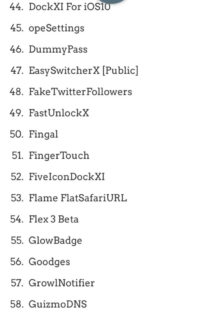 Κατάλογος των συμβατών Cydia Tweaks για το jailbreak του ios 11 - Φωτογραφία 5
