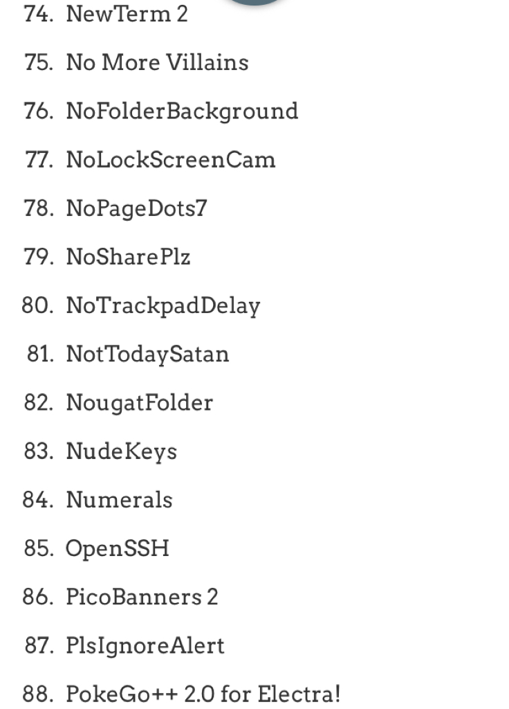 Κατάλογος των συμβατών Cydia Tweaks για το jailbreak του ios 11 - Φωτογραφία 7
