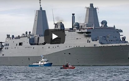 Στην Κύπρο το πολεμικό πλοίο USS New York, Φτιαγμένο από τα συντρίμμια των Δίδυμων Πύργων [video] - Φωτογραφία 1