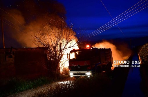 Πυρκαγιά σε χωματερή σκουπιδιών και σε ποιμνιοστάσιο στο Αργός [photos] - Φωτογραφία 2