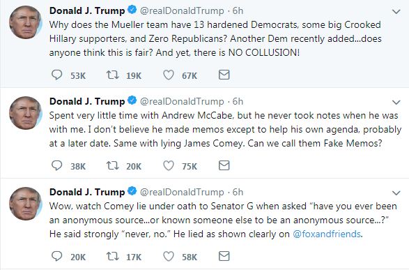 Ο Τραμπ «απειλεί» τώρα τον ειδικό εισαγγελέα Ρόμπερτ Μάλερ - Φωτογραφία 2