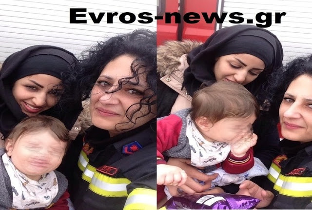 Έβρος: Δάκρυα συγκίνησης από τη γυναίκα πυροσβέστη που έσωσε την μικρή Μαχμούτ από τη Συρία - Φωτογραφία 1