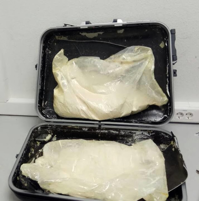 11 κιλά ηρωίνη κρυμμένα σε βαλίτσα στο Ελευθέριος Βενιζέλος (φωτογραφίες) - Φωτογραφία 1