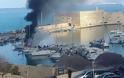 Άσκηση της πυροσβεστικής για πυρκαγιά σε σκάφος στο Ηράκλειο (φωτο & βίντεο)