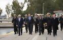 Ο Πρόεδρος της Ελληνικής Δημοκρατίας κ. Προκόπης Παυλόπουλος και ο Υπουργός Εθνικής Άμυνας κ. Πάνος Καμμένος στο Αρχηγείο Στόλου