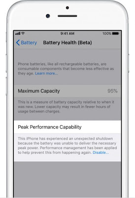 Πώς να ελέγξετε την κατάσταση της μπαταρίας και να απενεργοποιήσετε τον περιορισμό απόδοσης στο iOS 11.3 - Φωτογραφία 4