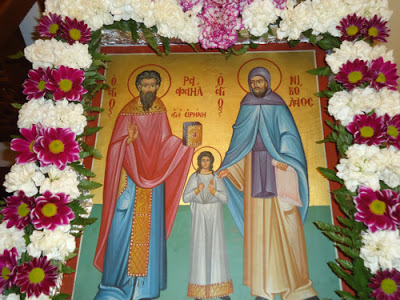 Στον Ιερό Ναό Αναλήψεως Χριστού Βόλου τα Λείψανα των Αγίων Ραφαήλ, Νικολάου και Ειρήνης - Φωτογραφία 1