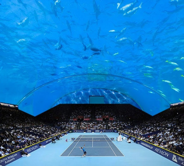 Το πρώτο υποβρύχιο γήπεδο τένις του κόσμου στο Ντουμπάι - Φωτογραφία 3