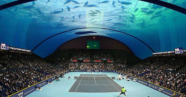 Το πρώτο υποβρύχιο γήπεδο τένις του κόσμου στο Ντουμπάι - Φωτογραφία 4