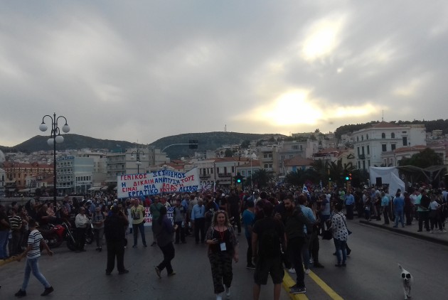 Ένταση στις συγκεντρώσεις της Μυτιλήνης - Φωτογραφία 5