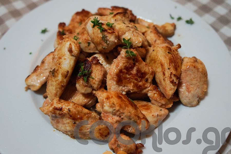 Κοτόπουλο σοτέ με θυμάρι και πιπέρι καγιέν - Φωτογραφία 1