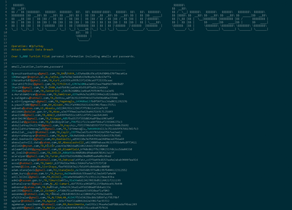 Anonymous Greece: Διαρρεύσαμε πάνω από 5.000 δεδομένα Τούρκων πιλότων (Video) - Φωτογραφία 2