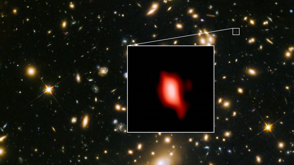 Εντοπίστηκε γαλαξίας «εκκολαπτήριο άστρων» με το πιο «μακρινό» οξυγόνο - Φωτογραφία 1