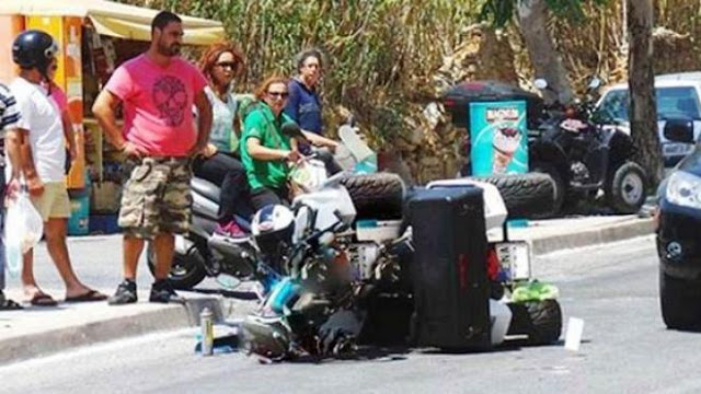 Τροχαίο ατύχημα με γουρούνα στη Ζάκυνθο. - Τουρίστας κινδυνεύει να χάσει το πόδι του - Φωτογραφία 1