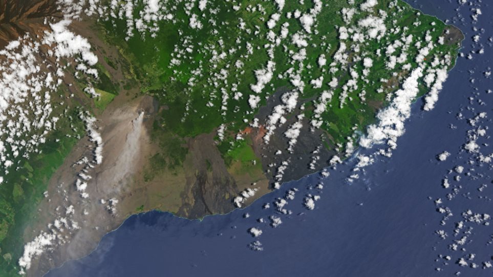 Η έκρηξη του Κιλαουέα όπως φαίνεται από το Διάστημα - Φωτογραφία 1