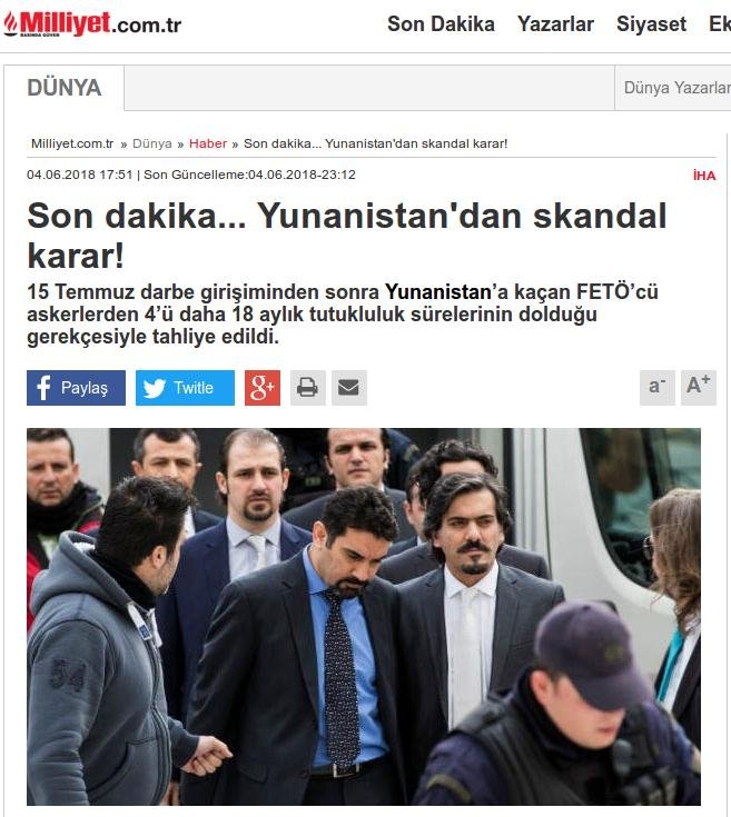 «Απαγάγετε και φέρτε πίσω τους 8 φυγάδες στρατιωτικούς» απαιτούν τα τουρκικά ΜΜΕ! - Φωτογραφία 5