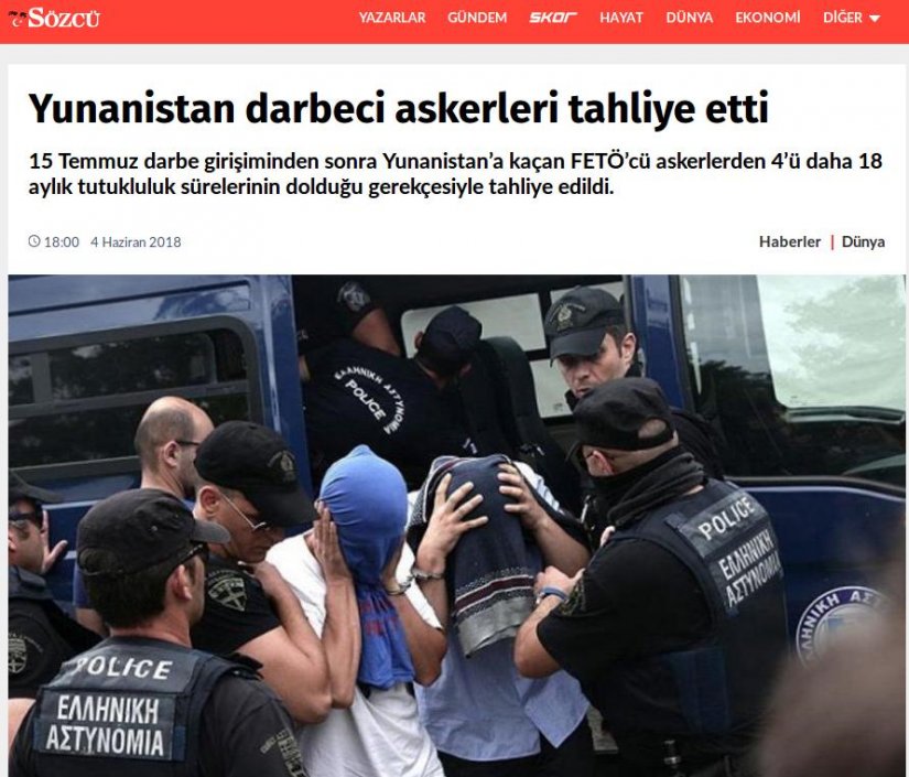 «Απαγάγετε και φέρτε πίσω τους 8 φυγάδες στρατιωτικούς» απαιτούν τα τουρκικά ΜΜΕ! - Φωτογραφία 7