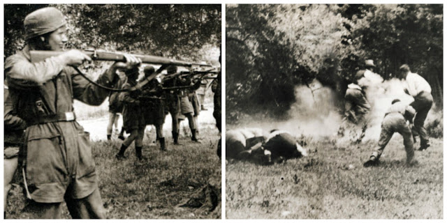 Για όσους ψηφίζουν τους ναζί : Η πρώτη μαζική εκτέλεση Κρητικών από τους Γερμανούς - Οι φωτογραφίες της σφαγής - Φωτογραφία 1