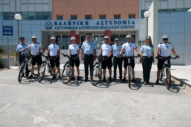 Αστυνομικοί με ποδήλατα και στο Ηράκλειο - Φωτογραφία 1
