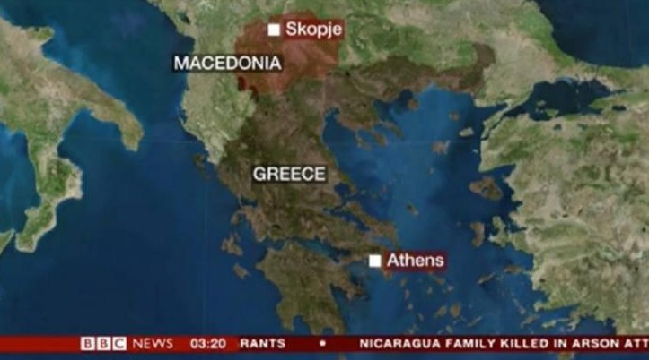 Το BBC άλλαξε ήδη την ονομασία των Σκοπίων (χάρτης) - Φωτογραφία 1