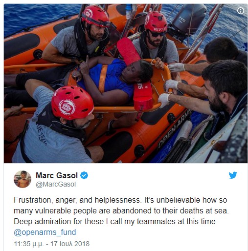 Ο Μαρκ Γκασόλ συμμετέχει σε επιχείριση διάσωσης προσφύγων στη Μεσόγειο - Φωτογραφία 2