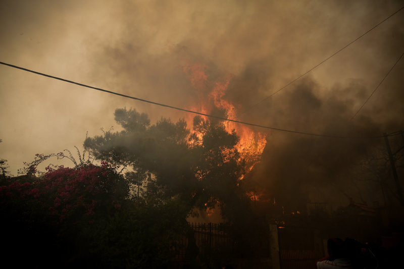 Μεγάλη φωτιά στην Κινέτα -Εκκενώθηκαν τρεις οικισμοί, καίγονται σπίτια - Φωτογραφία 9