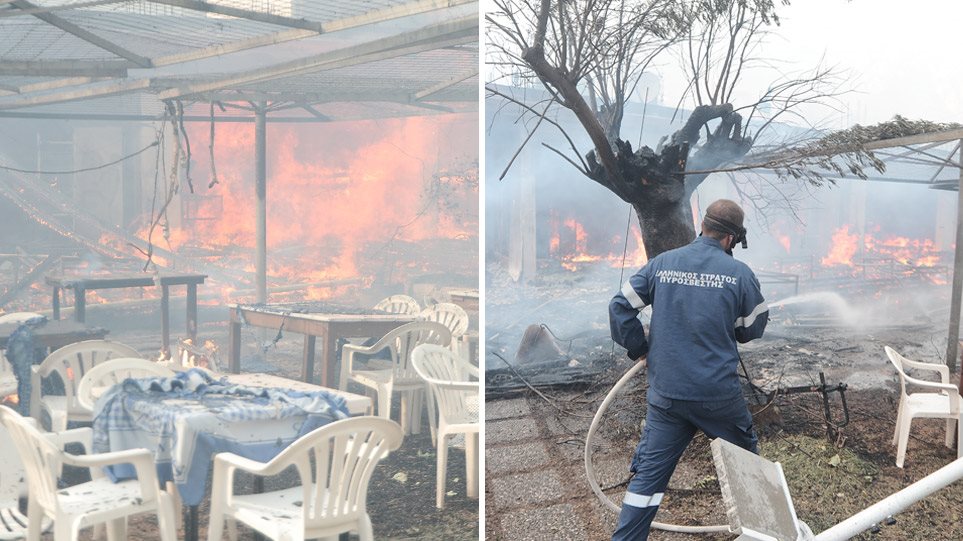 Πύρινη κόλαση στην Κινέτα: Κάηκαν σπίτια, εκκενώθηκαν οικισμοί - Φωτογραφία 1