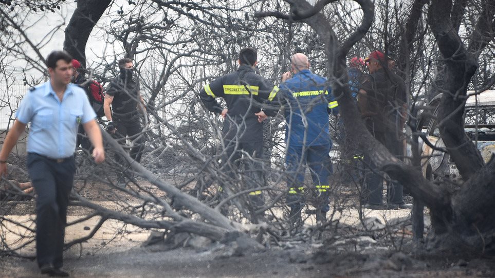 Φωτογραφίες από τη μεγάλη φωτιά της Αττικής: Η απόγνωση των πυροσβεστών μπροστά στις εικόνες φρίκης - Φωτογραφία 1