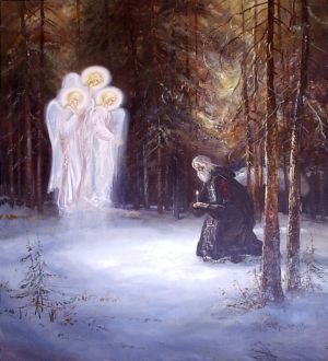 Η θαυμαστή εμφάνιση τής Αγίας Τριάδος στον Ρώσο άγιο Αλέξανδρο τού Σβιρ - Φωτογραφία 1