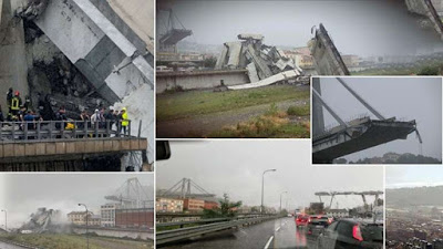 11 νεκροί και 20 τραυματίες από κατάρρευση οδογέφυρας λίγο έξω από τη Γένοβα - Φωτογραφία 1