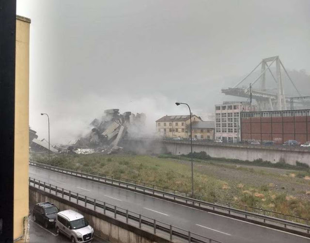 11 νεκροί και 20 τραυματίες από κατάρρευση οδογέφυρας λίγο έξω από τη Γένοβα - Φωτογραφία 3