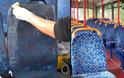 O λόγος που τα καθίσματα των λεωφορείων έχουν πολύχρωμα σχέδια