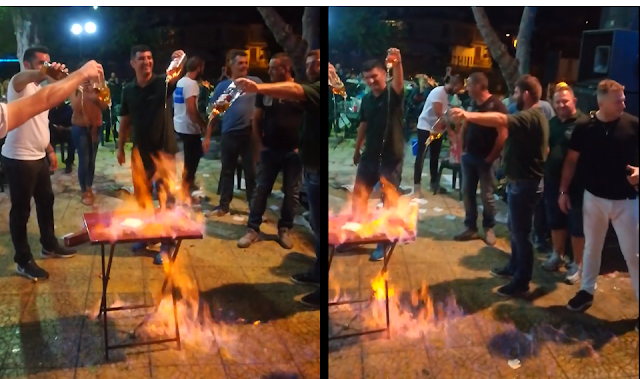 Φωτιά με ουίσκι στη ΧΡΥΣΟΒΙΤΣΑ Ξηρομέρου για τον ΒΕΛΛΙΣΑΡΗ! (VIDEO) - Φωτογραφία 1