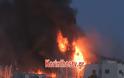 Καίγεται ολοσχερώς βιομηχανία ζωοτροφών στο Κουταλά Κορινθίας - Φωτογραφία 6