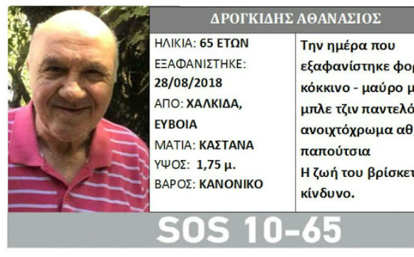 Αίσιο τέλος: Βρέθηκε σωός ο 65χρονος που εξαφανίστηκε στη Χαλκίδα! - Φωτογραφία 1