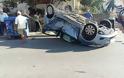 Αυτοκίνητο τούμπαρε στο κέντρο των Χανίων - Τραυματίστηκαν δυο παιδια - Φωτογραφία 4