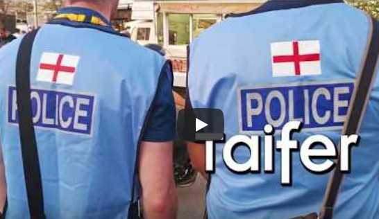 Οπαδοί της Τσέλσι στην Τούμπα με συνοδεία Άγγλων αστυνομικών - Φωτογραφία 1