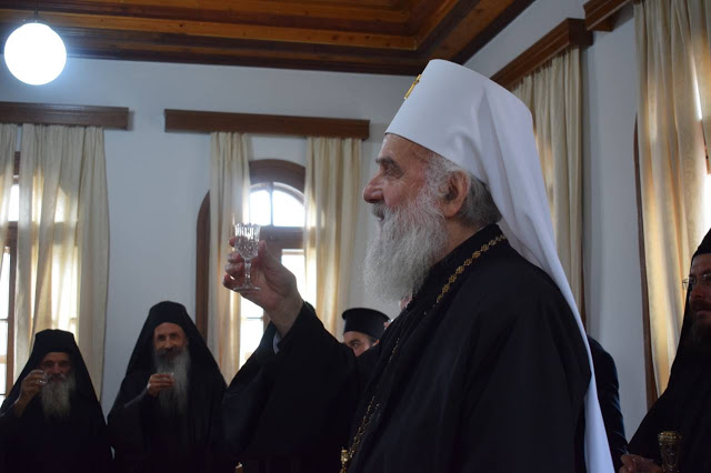 11111 - Φωτογραφίες από την υποδοχή του Πατριάρχη Σερβίας κ.κ. Ειρηναίου στην πρωτεύουσα του Αγίου Όρους - Φωτογραφία 13