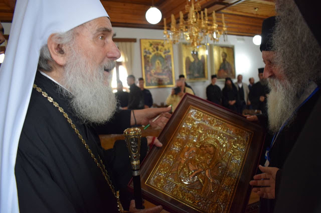 11111 - Φωτογραφίες από την υποδοχή του Πατριάρχη Σερβίας κ.κ. Ειρηναίου στην πρωτεύουσα του Αγίου Όρους - Φωτογραφία 15