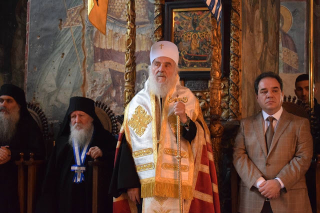 11111 - Φωτογραφίες από την υποδοχή του Πατριάρχη Σερβίας κ.κ. Ειρηναίου στην πρωτεύουσα του Αγίου Όρους - Φωτογραφία 5