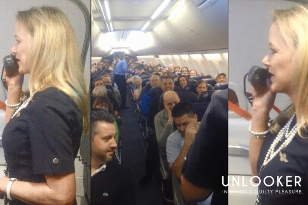 Aεροσυνοδός δίνει οδηγίες ασφάλειας και οι επιβάτες ξεσπούν σε γέλια - Ένα βίντεο με 20 εκατ. προβολές - Φωτογραφία 1