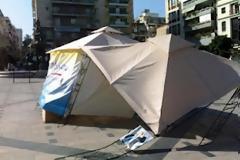 Πάτρα: Στόχος… βανδάλων και πάλι το περίπτερο των Ανεξάρτητων Ελλήνων