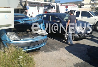 Αλιβέρι: Τριπλή καραμπόλα οχημάτων - Φωτογραφία 1