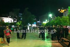 Λαμία: Χρυσαυγίτες vs Αριστερών και στη μέση αστυνομία
