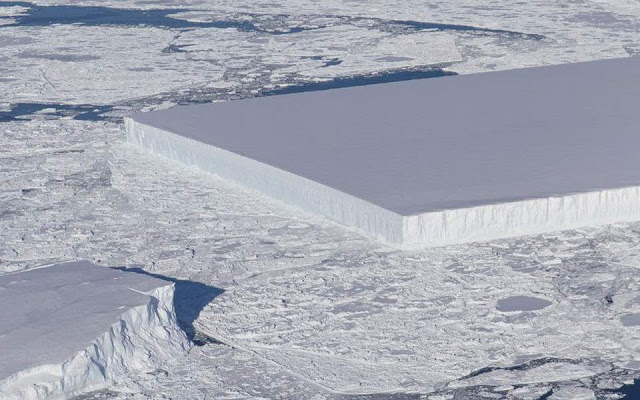 Τέλειο γεωμετρικό παγόβουνο φωτογράφισε η ΝΑSA στην Ανταρκτική (φωτογραφία) - Φωτογραφία 1