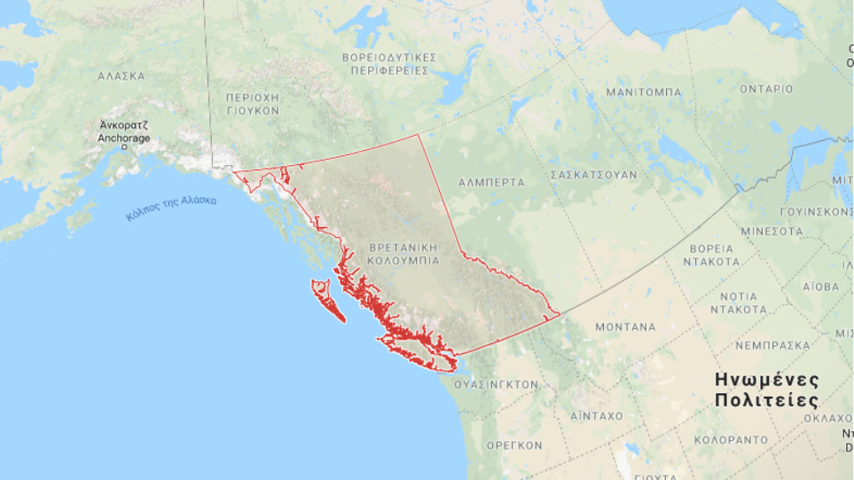 Σεισμική δόνηση 6,6 Ρίχτερ στις ακτές της Βρετανικής Κολομβίας στον Καναδά - Φωτογραφία 1