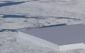 Παγόβουνο με τέλειο ορθογώνιο σχήμα, σαν γιγάντιο «παγάκι», φωτογράφισε η NASA!