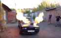 Ρώσος έβαλε τουρμπίνα από MIG-23 σε παλιά BMW! Δείτε το βίντεο με την ιδιαίτερη κατασκευή (Video)