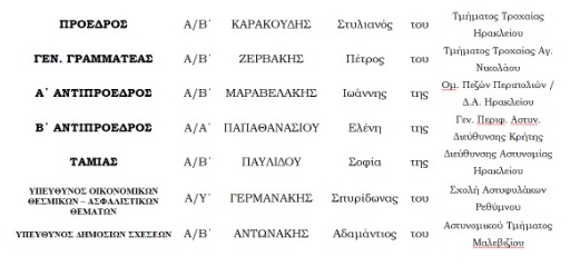 Αυτό είναι το νέο προεδρείο στην Ένωση Αξιωματικών Αστυνομίας - Φωτογραφία 2