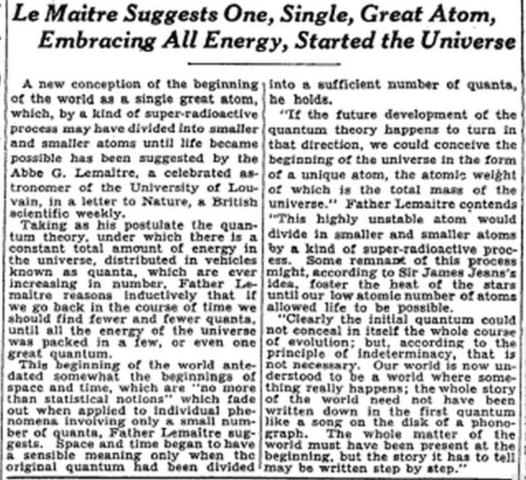 Οι New York Times και η θεωρία του Big Bang - Φωτογραφία 1